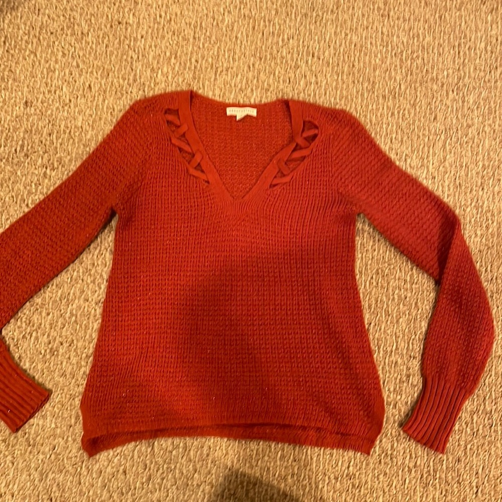 AEROPOSTALE ORANGE SPARKLY SWEATER